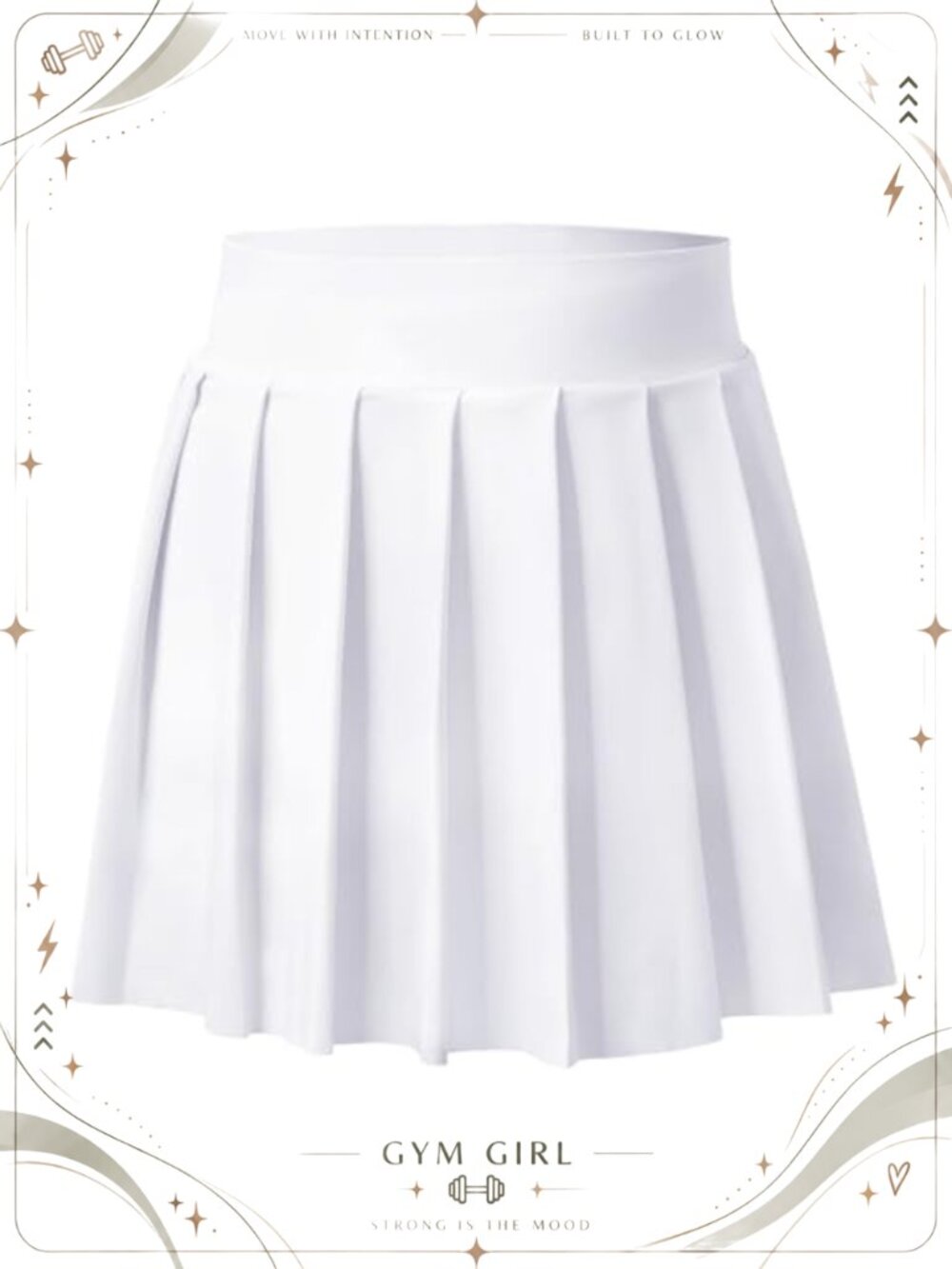 Girls Tennis Skirt with Shorts Golf Skort Dual Pockets Pleated Mini Skater